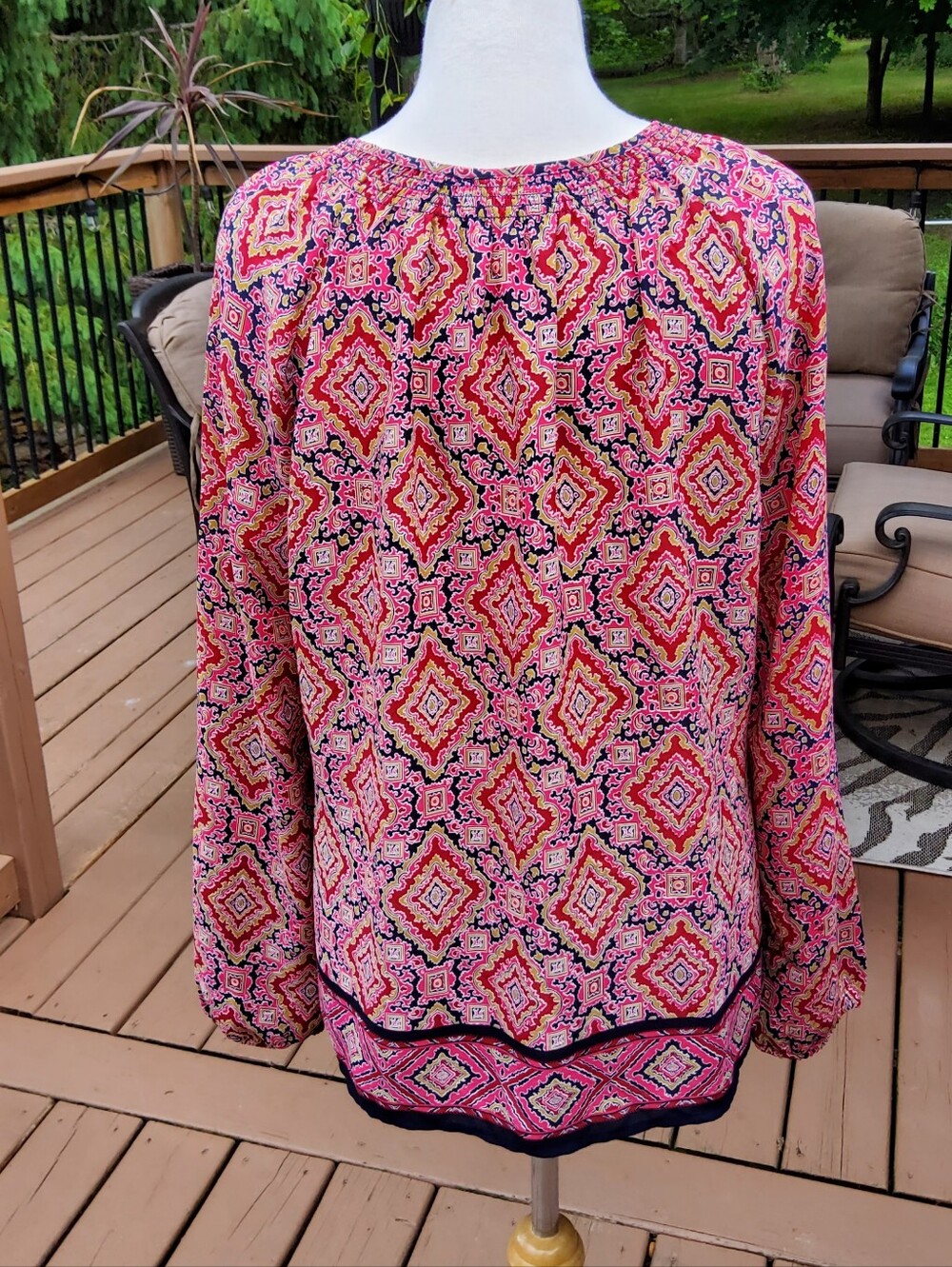 GAP Pink Multi-Pattern Peasant Tunic - Picture 6 of 6